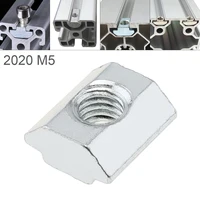 1pcs carbon steel m5 for 20 series slot t nut sliding t nut hammer drop in nut fasten connector 2020 aluminum extrusions