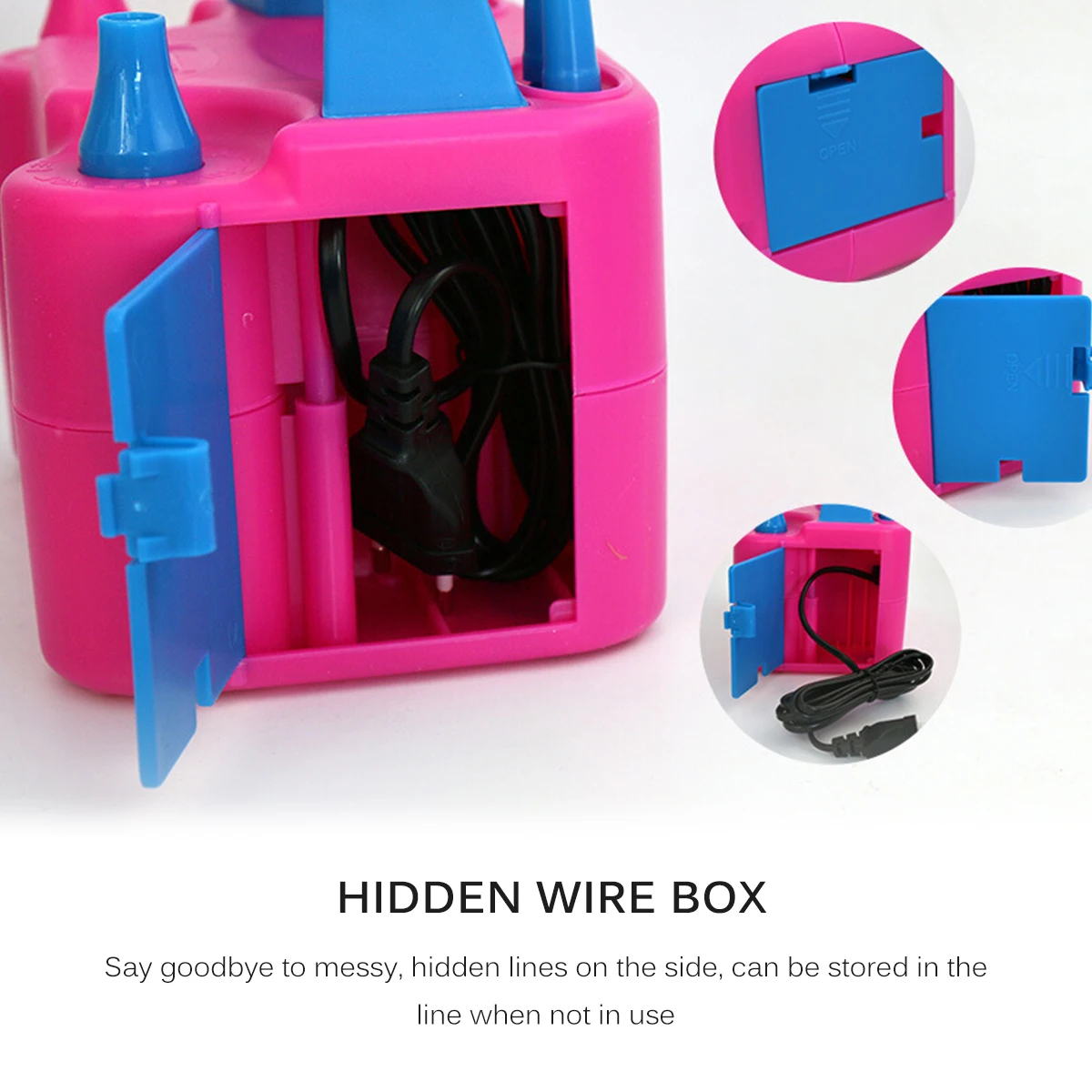 Двойной воздушный насос с отверстием портативный надувной электрический для