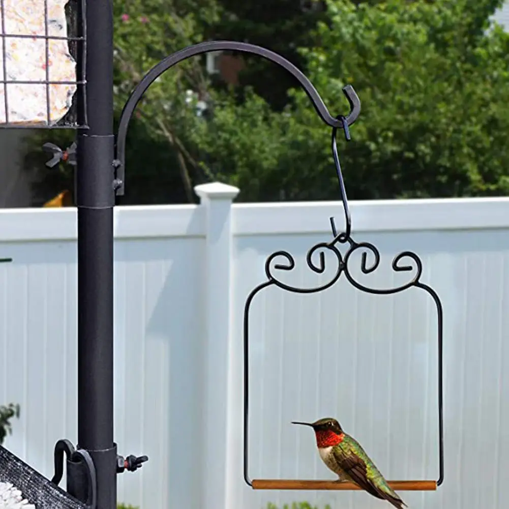 

Humming Swing Bird Perch Hummingbird Swing Standing Resting Shelf Rust Resistant Metal Frame Wooden Dowel Feeder For Outdoor