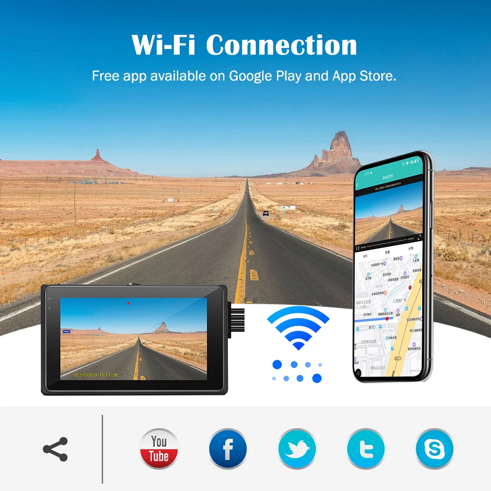 Видеорегистратор передний и задний VSYS двойная раздельная камера 1080P s 3-дюймовый