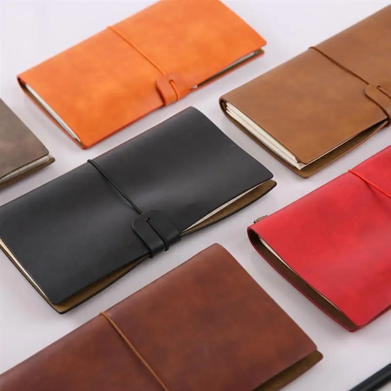 

Leather Journal Writing Notebook A6 PU Leather Bound Daily Notepad for Men 76 Pages