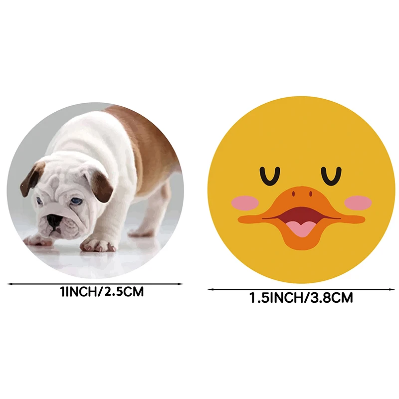 

1/1.5" Cartoon Animals Stickers Students Reward Sticker Kids Toys Stationery Scrapbooking Decoration Stickers Gift Sealing Label