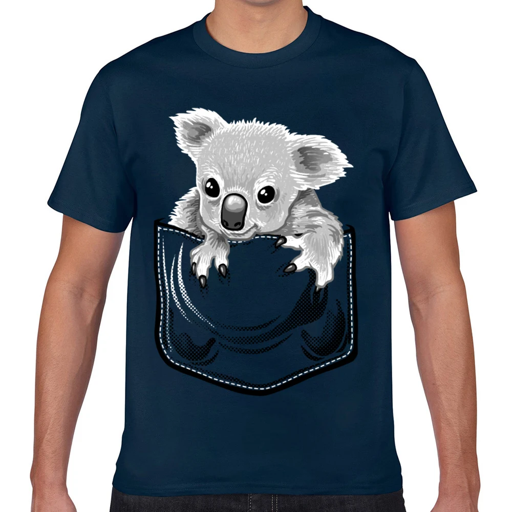 Мужская футболка с забавными надписями и карманами koala | одежда