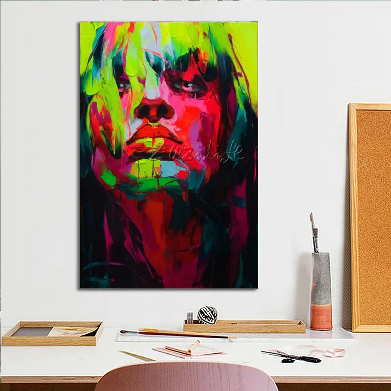 Палитра с ножом портрет лица картина маслом фигурка персонажа холст ручная