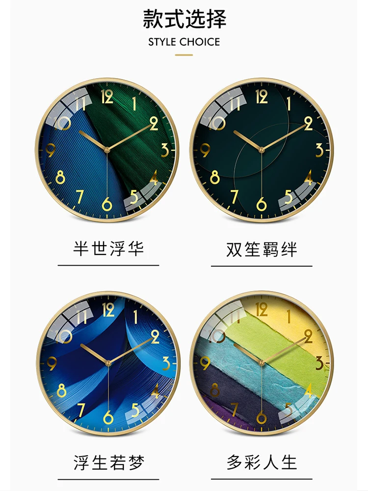 

Large Luxury Wall Clock Nordic Creative Metal Living Room Wall Hanging Table Modern Mute Relojes Madera Pared Home Decor DD45WC