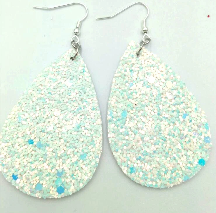 Оптовая продажа модные кожаные серьги в форме капли для женщин дизайнерские