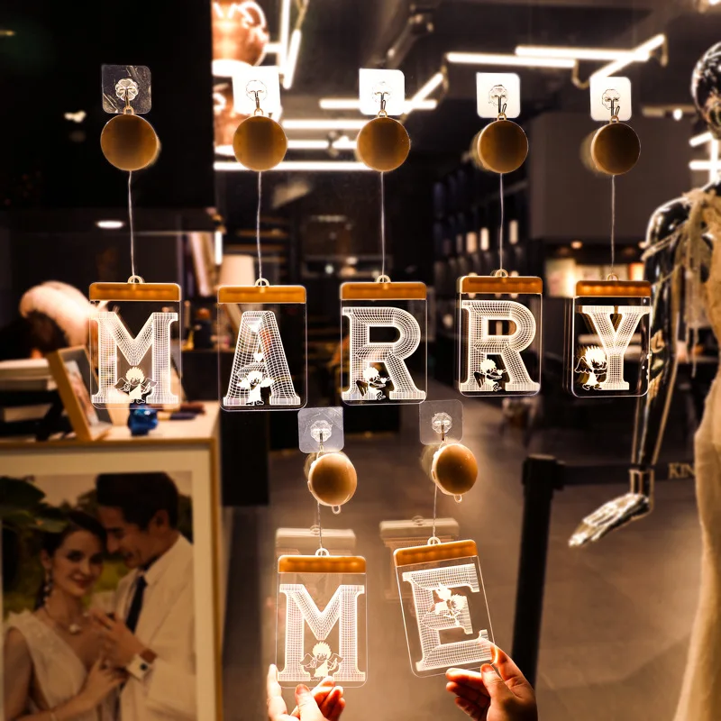 Светодиодный акриловый светильник для свадебной вечеринки украшения молодого