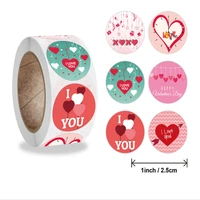 500 sheetsroll i love you valentines day heart shaped stickers gift sealing stickers gift decoration stamps scrapbook stickers