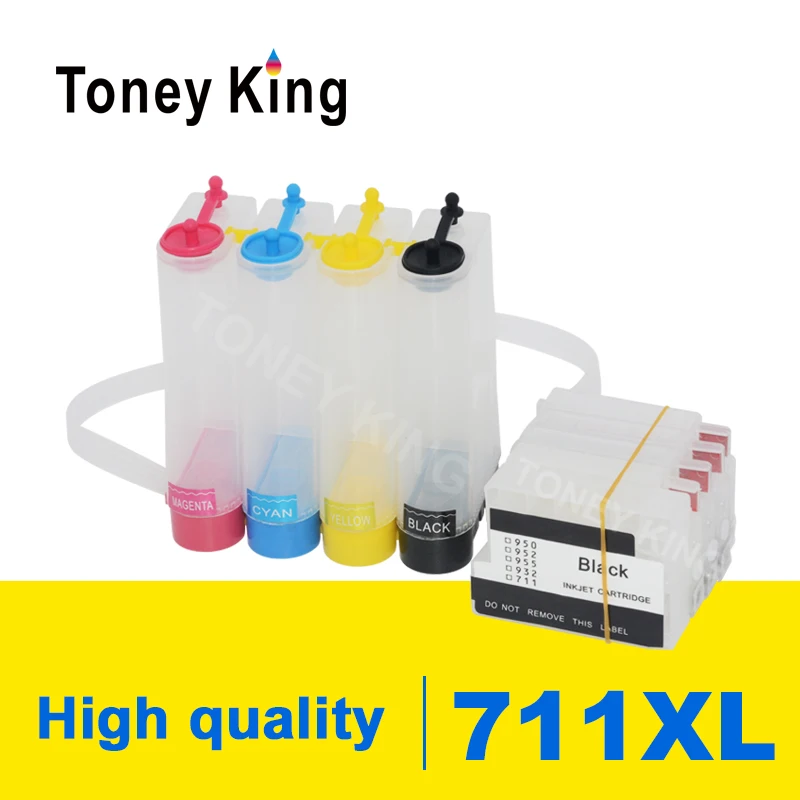 Toney universal(король 711 XL СНПЧ подачи чернил Системы для hp Designjet T120 24 T120 610 T520 24 T520 36 T520 610 T520 914 принтер
