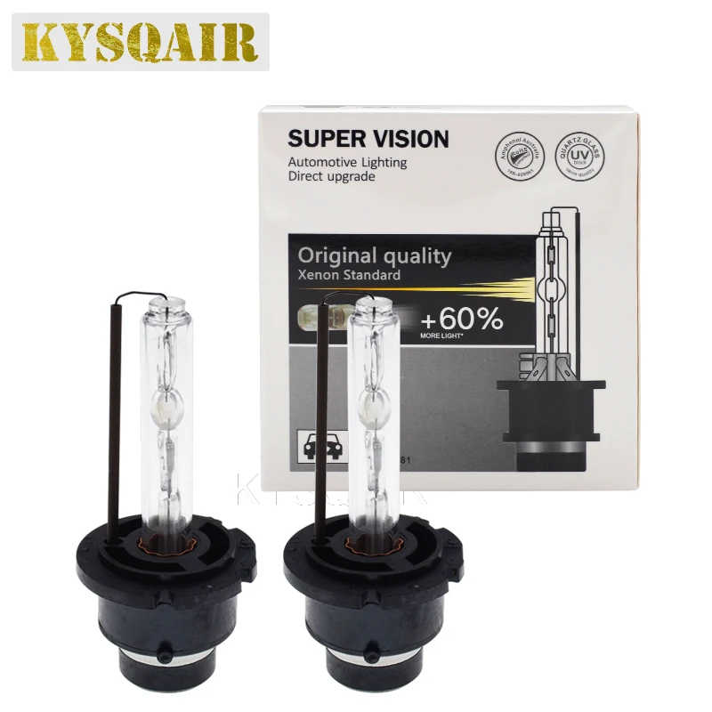 KYSQAIR 2 шт. 35 Вт D2S D2R ксеноновый светильник лампа 3000K 4300K 5000K 6000K 8000K HID преобразователь
