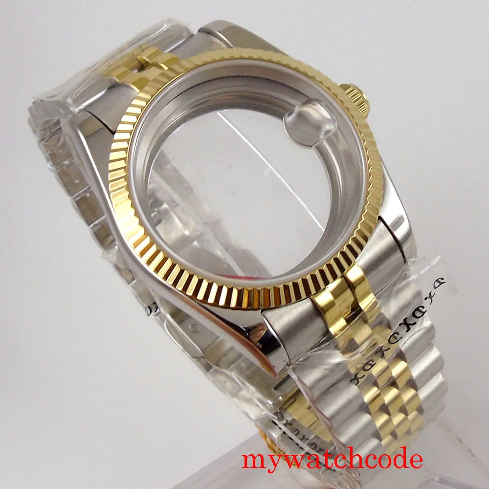 Parnis 36 мм чехол для часов из нержавеющей стали с циферблатом и ремешком сапфировым