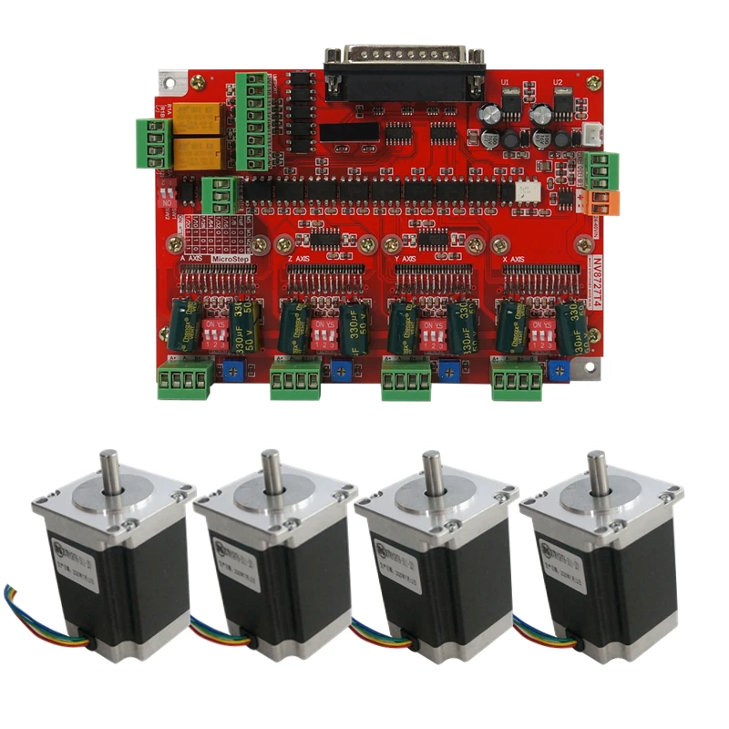Шаговый двигатель с ЧПУ Nema23 Mach3 плата управления движением + драйвера шагового