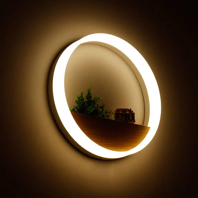 

nordice stone living room decoration blue wall light iron wood bedside aisle bedroom bedside cabecero de cama wall lamp