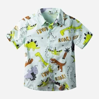 summer short sleeve baby boy shirts kids clothing fashion dinosaur cotton kids top children clothes cute baby blouse