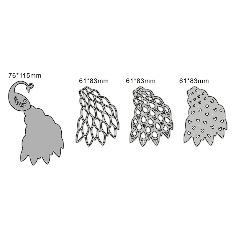 

New Christmas Layer Peahen Frame 2020 Metal Cutting Dies for DIY Scrapbooking and Card Making Decor Embossing Craft No Stamp Set