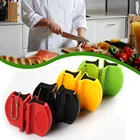 Мини-точилка для ножей, из вольфрамовой стали, с нескользящей резиновой ножкой