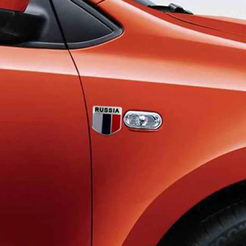 3D Алюминиевые автомобильные наклейки с русским флагом аксессуары для Ford Focus Fusion