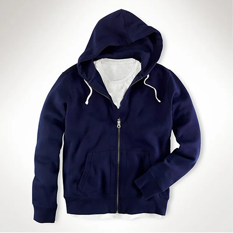 

Autumn Winter Men Small Horse Polo Hooded High Quality Sportswear Fashion Sweatercoat Horse Casual Streetwear for Homme
