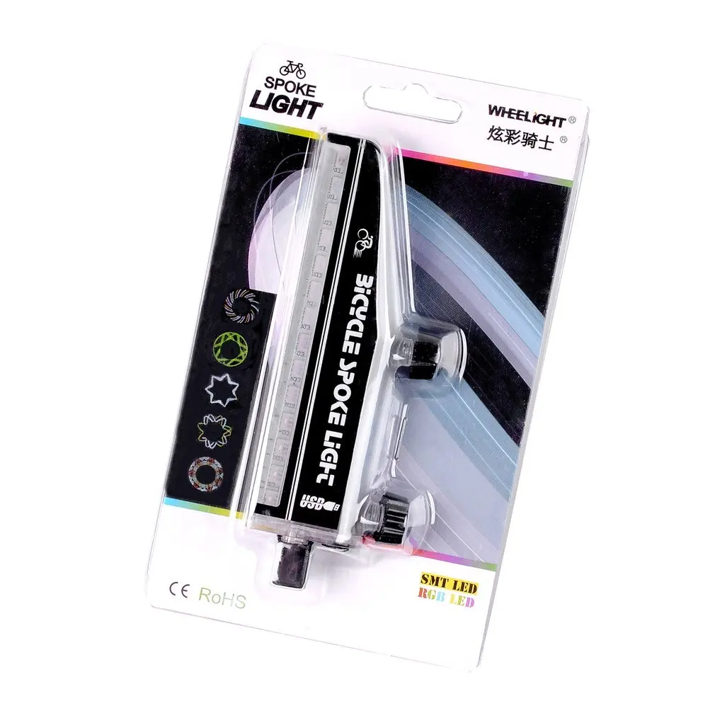 14LED 28 узор Велосипедное колесо светильник usb зарядка красивый ночной велосипед