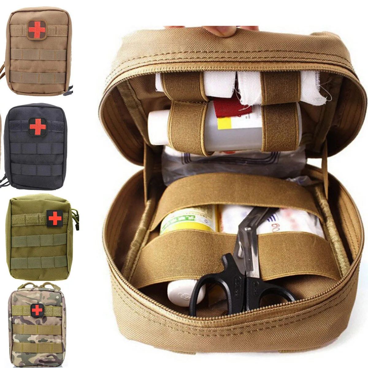 Тактические наборы первой помощи Molle медицинская сумка красная уличная поясная