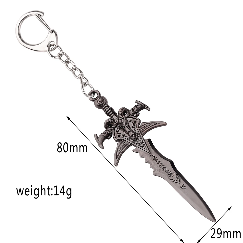 Игры World of WarCrafts брелок король-Лих Frostmourne меч топор-Нож Оружие кинжал металлические фигурки брелок ювелирные изделия для фанатов