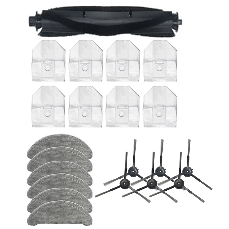 

for RoidMi EVE Plus Sweeper Parts Side Brush Kit Main Brush Dust Bag Mop Rag Vacuum Cleaner Accessories