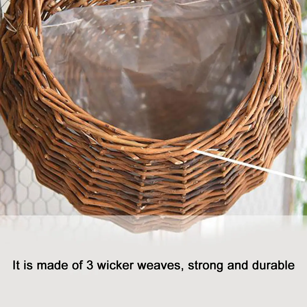 Декоративный контейнер для хранения настенная подвесная натуральная плетеная