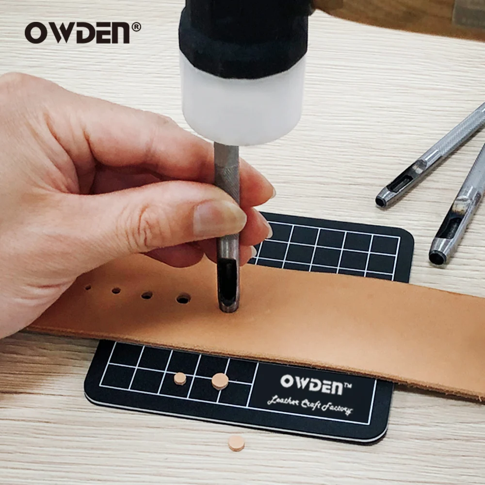 Набор отверстий для кожи OWDEN 9 шт. дырокол кожевенного ремесла ремня