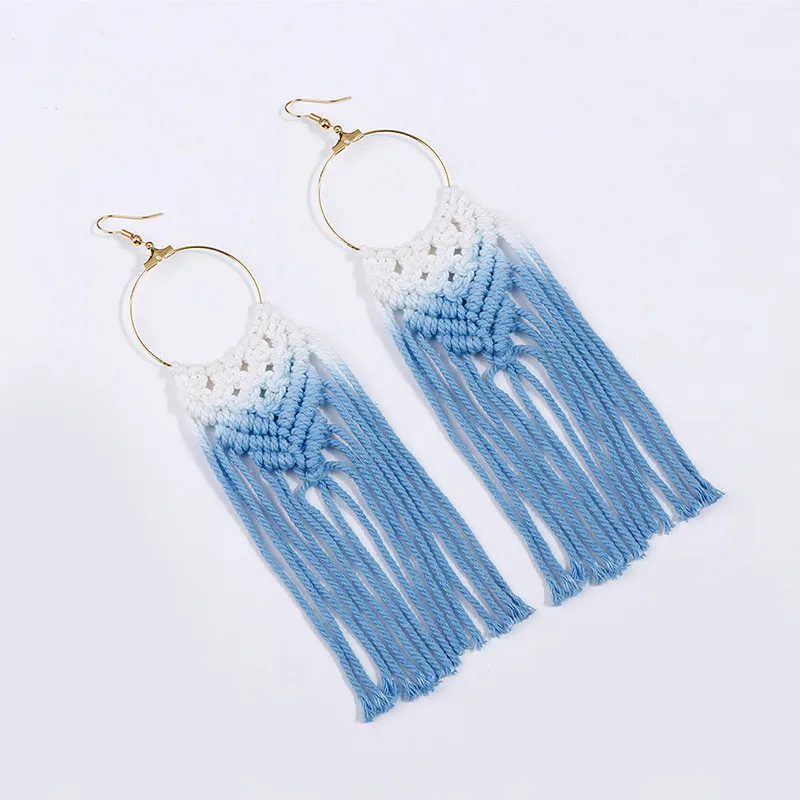 Женские серьги-подвески в стиле Бохо с кисточками | Украшения и аксессуары