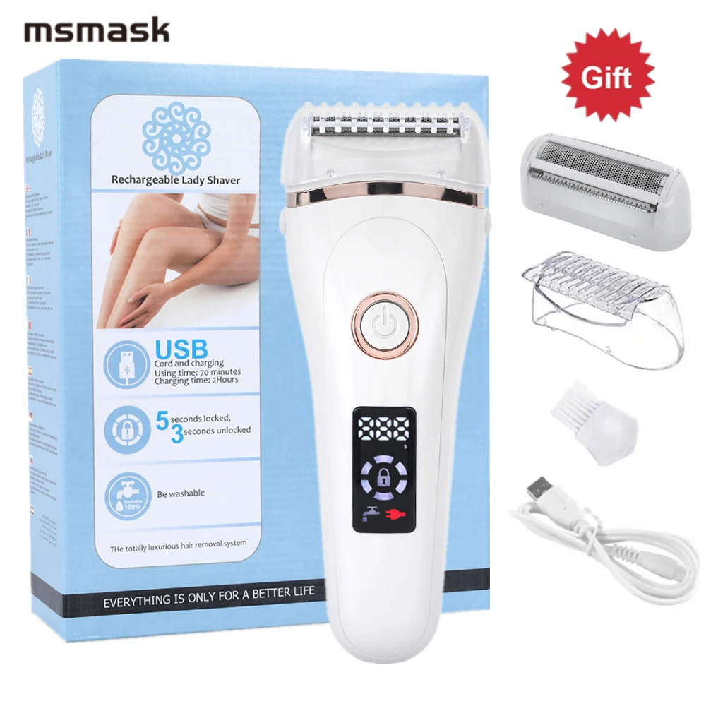 Электробритва для женщин водонепроницаемый безболезненный триммер с