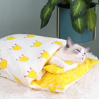 winter warm pet lovely foldable kennel nest removable dog cat bed sleeping bag dog house cat mat kitten beds