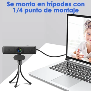 Веб-камера MECO 2K QHD HD с микрофоном 110 ° USB |