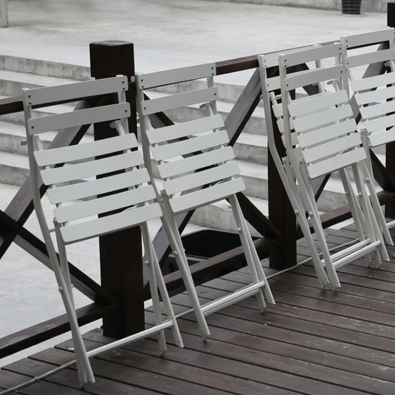 Простой обеденный стол и стул из кованого железа для скандинавского отдыха