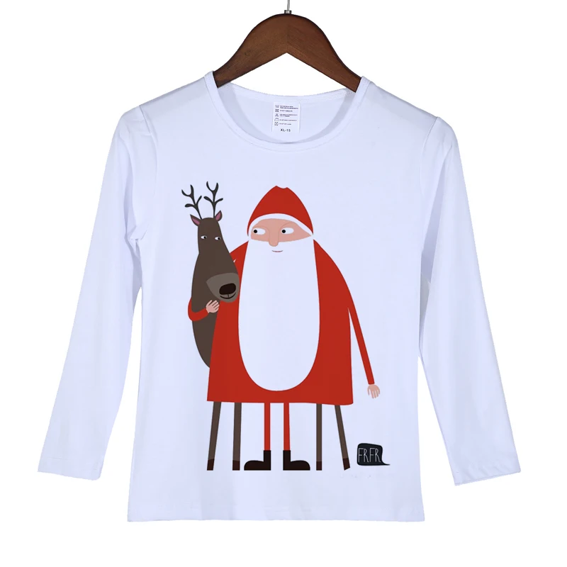 Rocket santa t-shirt New Brand Quality Baby Boy girl Clothe Christmas Santa Claus printed Long Sleeve t shirt unisex O-20 - Цвет: 1
