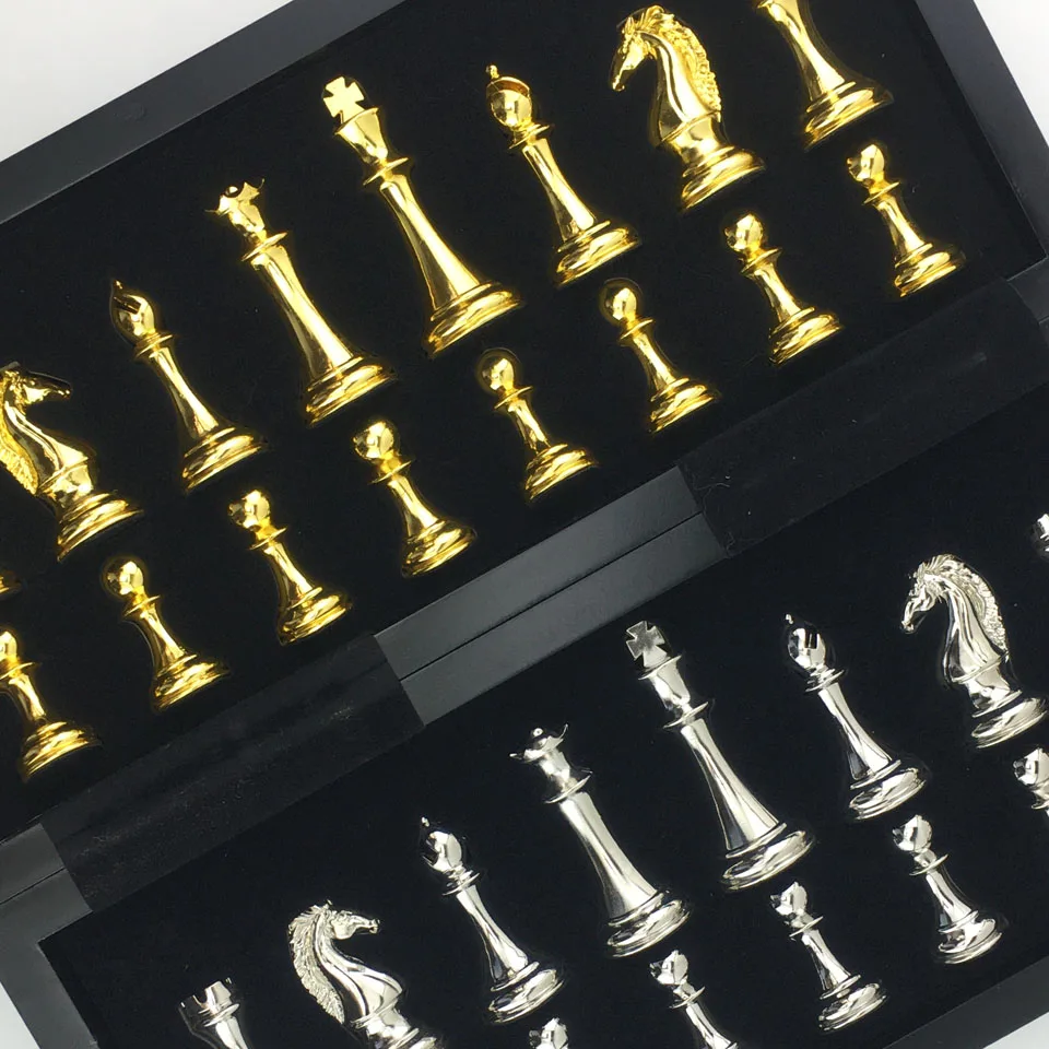 BSTFAMLY Kirsite Металлический Шахматный набор портативная игра международных шахмат