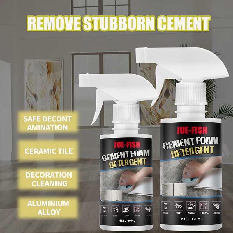 

Cement Foam Cleaner Spray Dirt Remover Cement Cleaning Spray Removal of Paint Lime For Home Outdoor HANW88