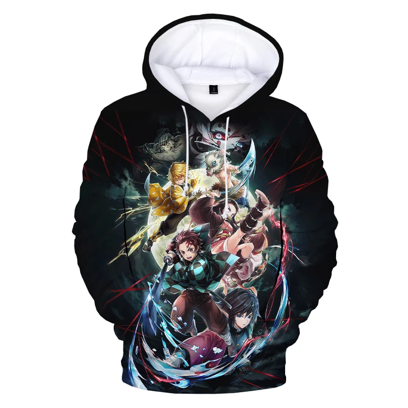 

Demon Slayer Hoodie Men Women Anime Cartoon 3D Print Pullover Fashion Casual Funny Hip Hop Harajuku Oversized Sweatshirt