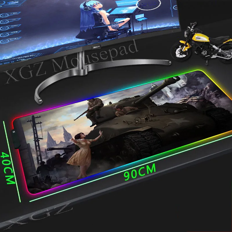 XGZ пользовательский большой RGB коврик для мыши черный замок край старый фильм