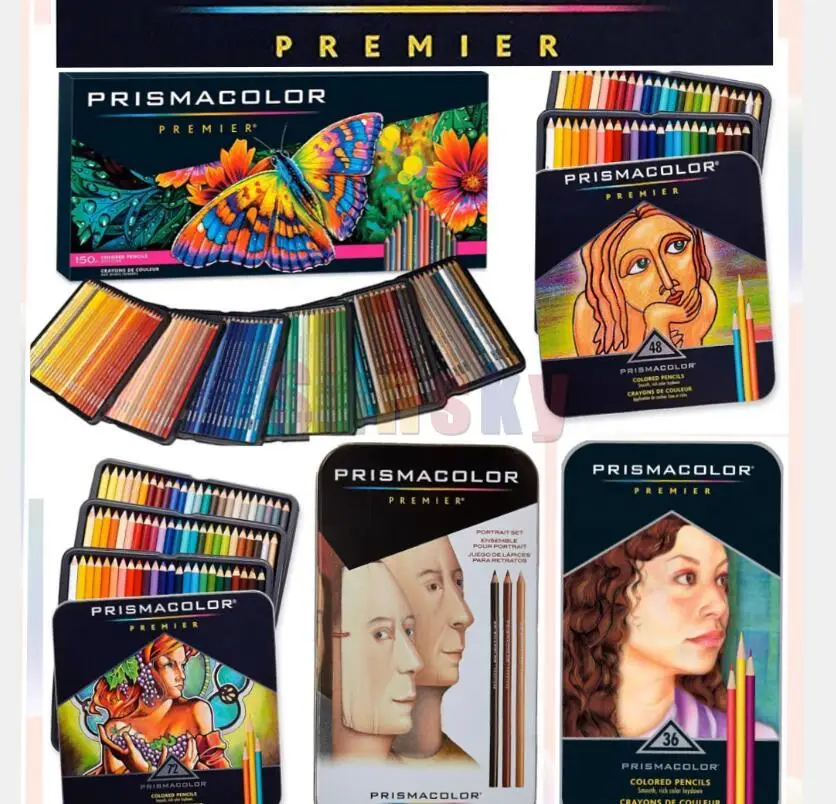 24/36/48/60/72/120/132/150 Prismacolor Premier lapis de cor масляный цветной карандаш sanford prismacolor