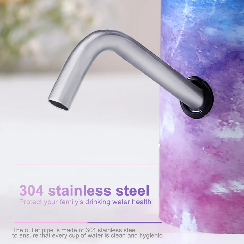1PCs Water Bottle Pump USB Charging Wireless Auto Portable Electric Dispenser Romantic Stars Drinking | Бытовая техника