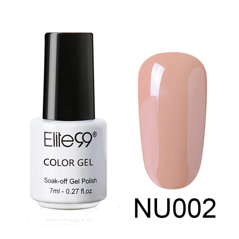 7ml NU002 Elite99 телесный Цветной Гель-лак Полупостоянный Vernis праймер верхнее покрытие УФ светодиодный гель лак удаляющийся замачиванием ногти "сделай сам" Маникюр гель лак - Цвет: 7ml NU002