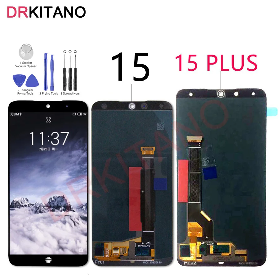 Для Meizu 15 Plus, ЖК-дисплей, сенсорный экран, дигитайзер, панель в сборе для Meizu 15, ЖК-дисплей 15th, 15-серия, экран, замена M881Q, M891Q