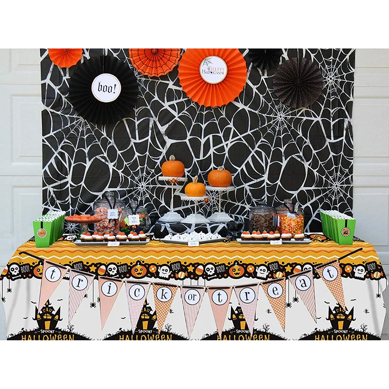 

Halloween Party Pumpkin Disposable Tableware Horror Ghost Party Decor Spider Party Happy Halloween Party Decor For Home 2021