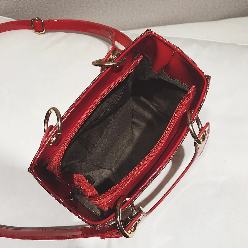 

Bags for Women Trend Fashion Simplicity PU Sequins Shoulder Messenger Bag Handbag Casual Ladies Bags Small Square Bag