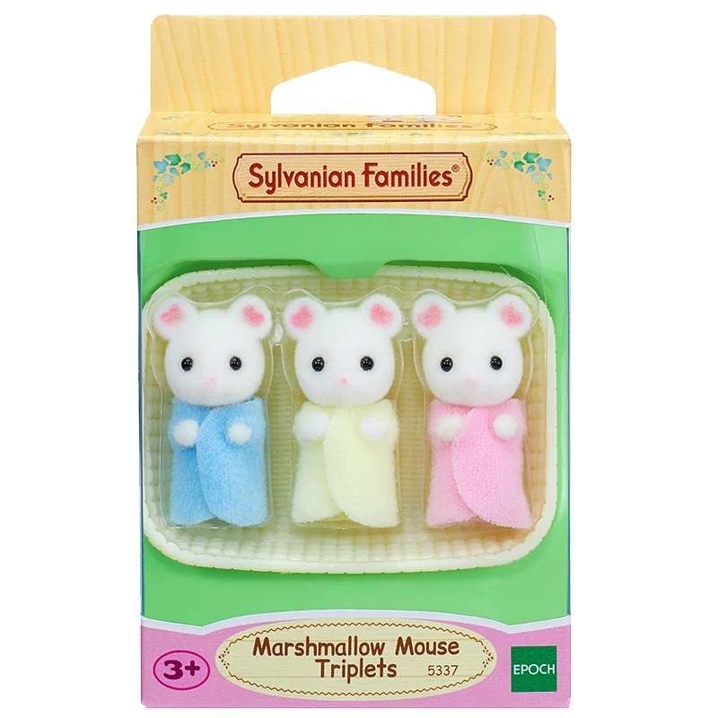 Sylvanian Families кукольный домик пушистые животные Зефир мышь тройняшки 3 шт детские фигурки подарок 5337