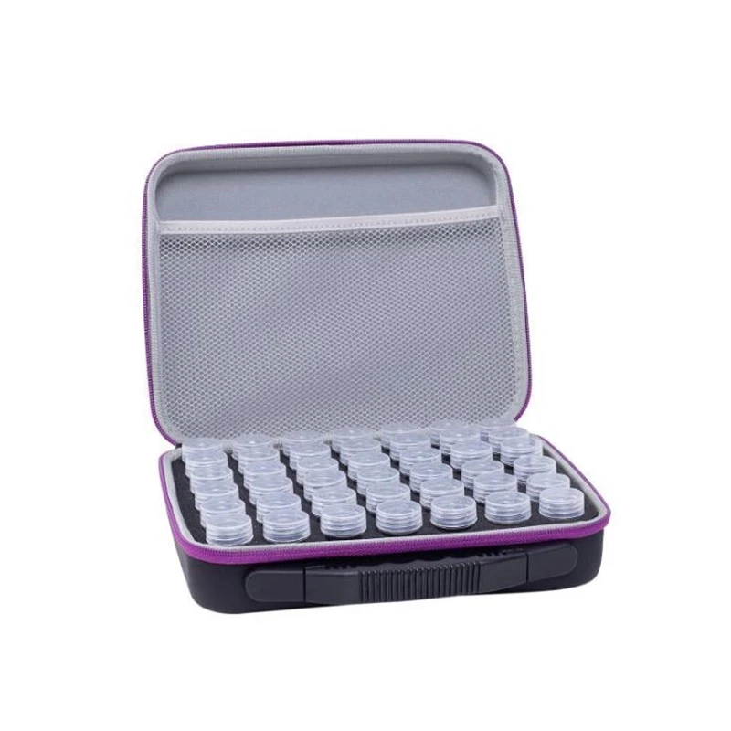 

Diamond Embroidery Tools Container Storage Bag Carry Case 42 Bottles Bag Zipper Diamond Painting Rhinestone Accessories