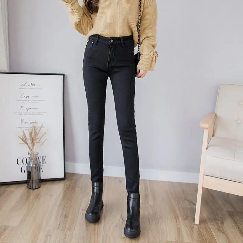 

Skinny jeans women's loose personality pants autumn new high waisted dad straight pants fashion