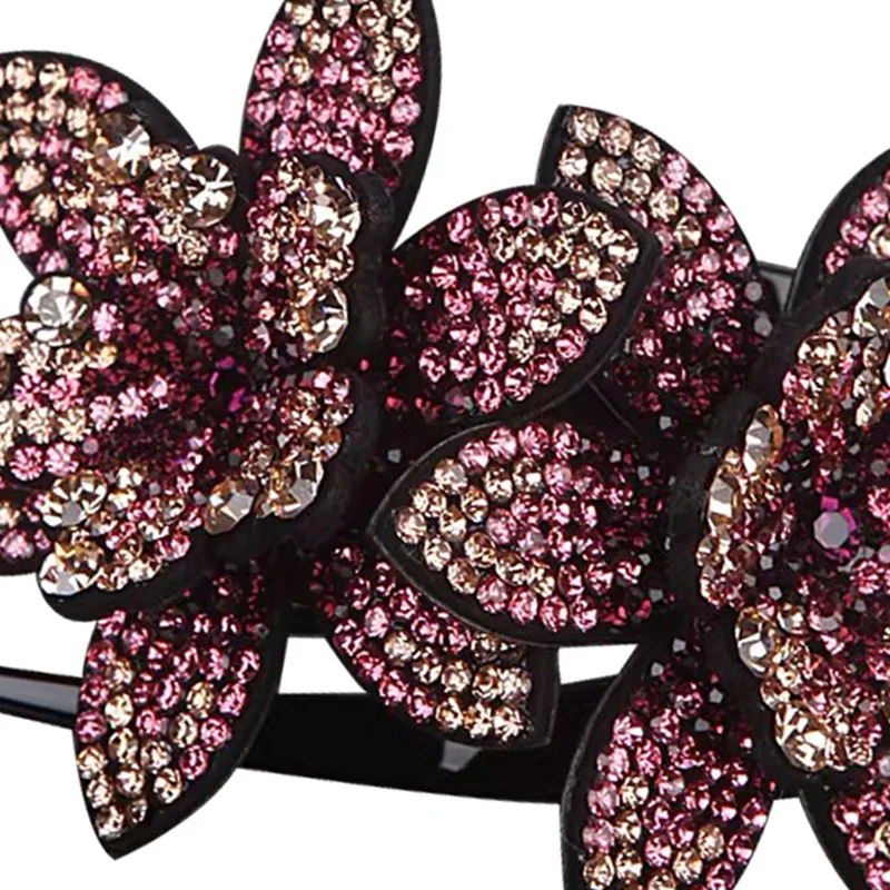 

Women Hair Claw Rhinestone Hairclip Jewelry Flower Decoration Fashion Hairpin J9