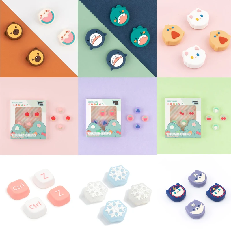 Симпатичные Кнопка компьютера Стик ручка Кепки джойстик для Nintendo Switch NS Lite Joy-Con