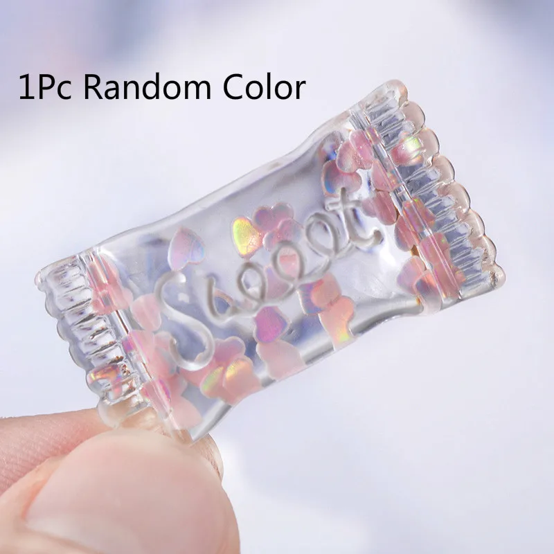 RANDOM 1PCS 5 шт. сладкие хрустальные конфеты дополнение для слизи пушистые аксессуары амулеты без стресса DIY игрушечные бусинки для мягкого моделирования Глина слизи комплект - Цвет: RANDOM 1PCS